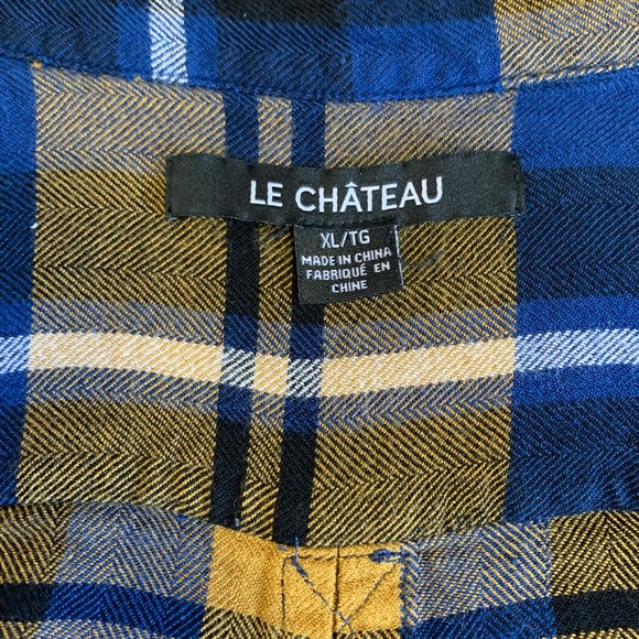 Le Chateau  Button Down Plaid Blouse , Long Sleeve, like new . - Picture 6 of 8